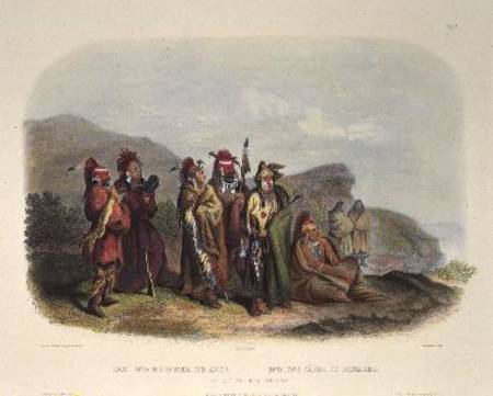 Saukie and Fox Indians, plate 20 from volume 1 of 'Travels in the Interior of North America, 1832-34 von Karl Bodmer