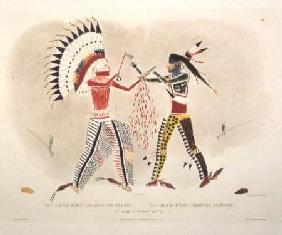 Facsimile of an Indian Painting, plate 22 from volume 2 of `Travels in the Interior of North America 1844