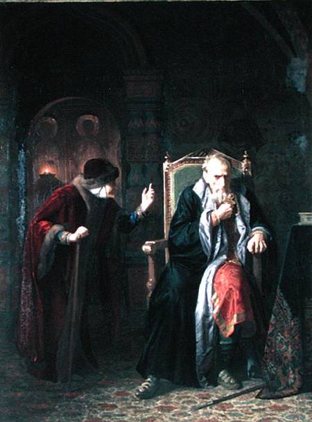 Tsar Ivan IV (1530-84) the Terrible and his Wet Nurse von Karl Bogdanowitsch Wenig