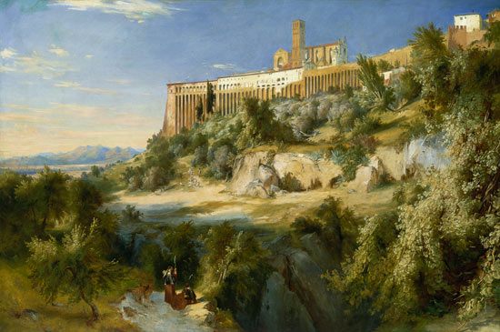 Blick auf Assisi. von Carl Eduard Ferdinand Blechen
