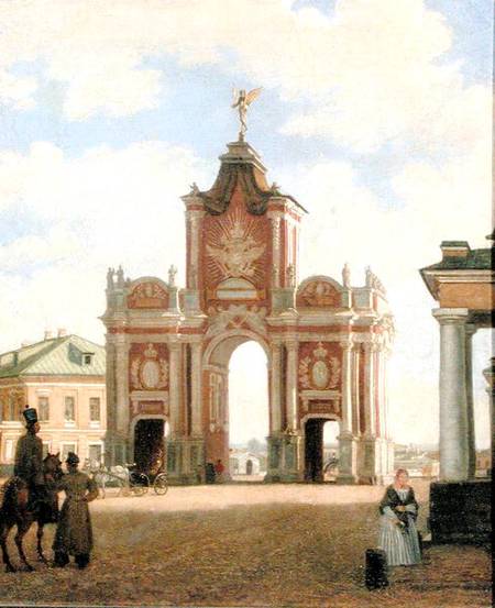 The Red Gate in Moscow von Karl-Fridrikh Petrovich Bodri