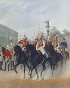 Zar Nikolaus I. und Grossfürst Alexander in St. Petersburg 1843