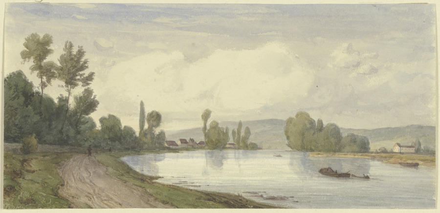 Seine-Ufer bei Fontainebleau von Karl Peter Burnitz