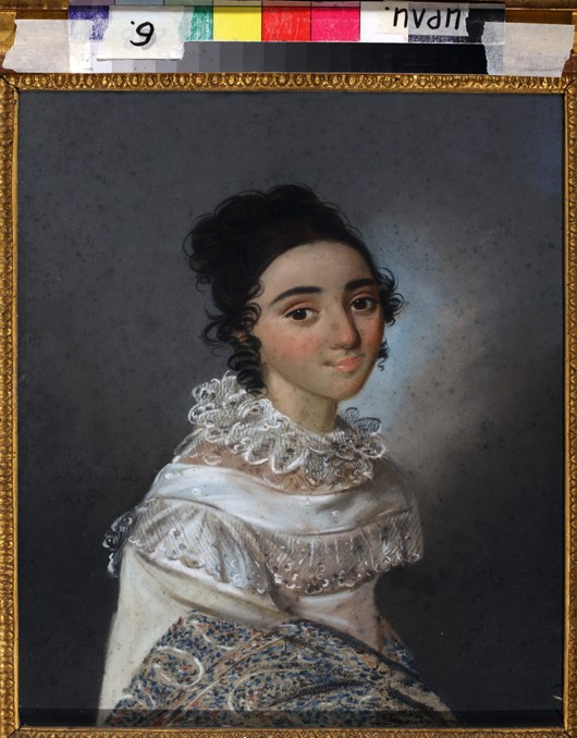 Porträt von Jekaterina Emmanuilowna Abamelik-Lasarewa (1806-1880), geb. Manuk-Bei von Karl Wilhelm Bardou