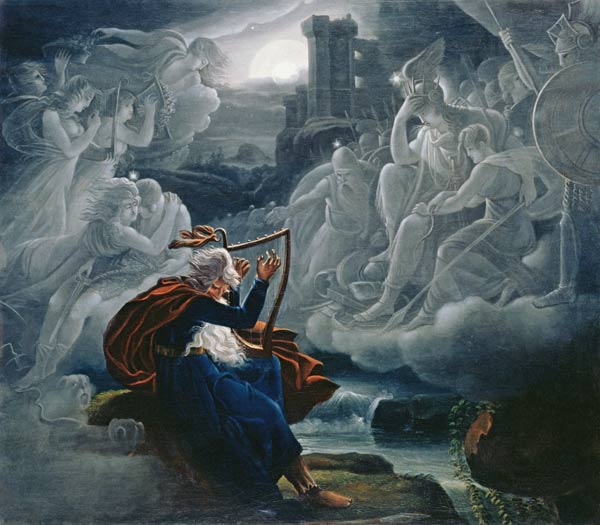 Ossian conjures up the spirits on the banks of the River Lorca von Károly Kisfaludy