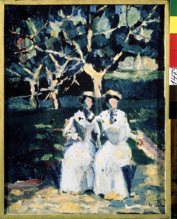 Zwei Frauen im Garten von Kasimir Sewerinowitsch Malewitsch