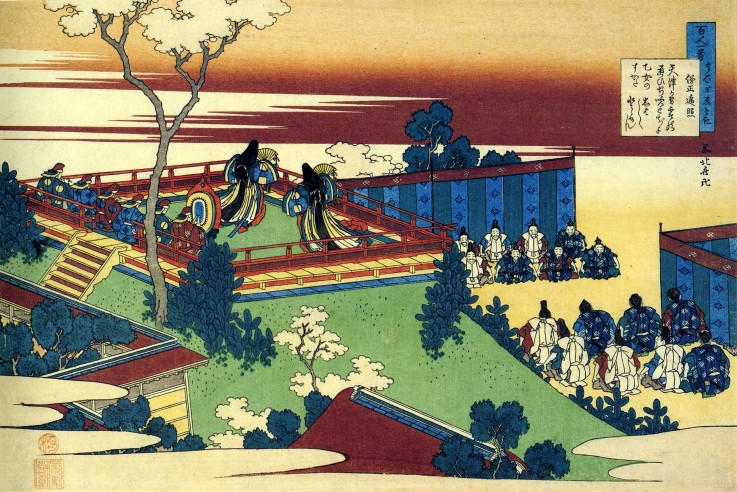Aus der Serie "Spiegelbilder der Dichter": Henjo von Katsushika Hokusai