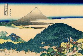 Die Kiefer im Aoyama-Park (aus der Bildserie "36 Ansichten des Berges Fuji")