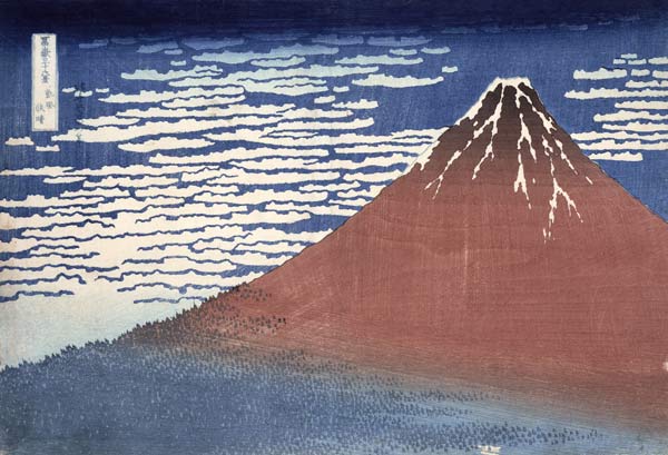 Fine weather with South wind, from 'Fugaku sanjurokkei' (Thirty-Six Views of Mount Fuji) c.1831 (col von Katsushika Hokusai