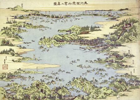 Map Of Shiogama and Matsushima In Oshu von Katsushika Hokusai