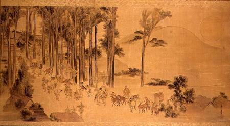 Pilgrims at the Kasuga Shrine von Katsushika Hokusai