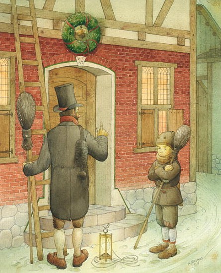 Chimney-sweep Christmas 01, 2001 (w/c on paper)  von  Kestutis  Kasparavicius