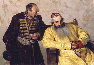 Ein Denunziant beim Bojaren von Klawdij Wassiljewitsch Lebedjeff