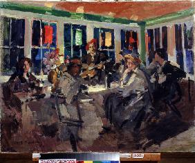 Im Café 1918