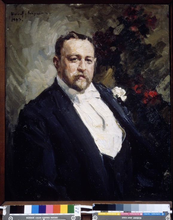 Porträt des Sammlers Iwan A. Morosow (1871-1921) von Konstantin Alexejewitsch Korowin