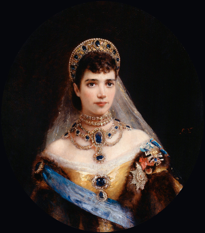 Porträt der Kaiserin Maria Fjodorowna, Prinzessin Dagmar von Dänemark (1847-1928) von Konstantin Jegorowitsch Makowski