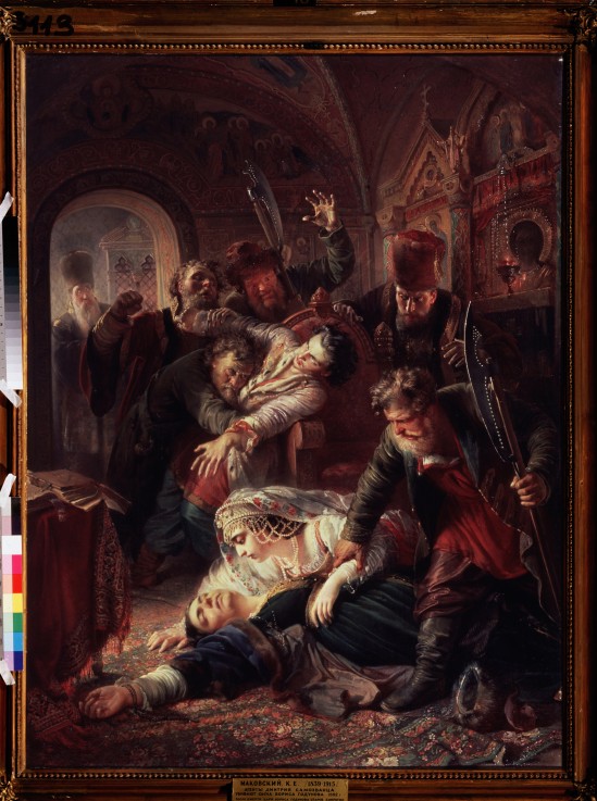Die Ermordung des Zaren Fjodor II. Borissowitsch Godunow von Konstantin Jegorowitsch Makowski