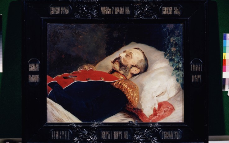 Kaiser Alexander II. auf dem Sterbebett von Konstantin Jegorowitsch Makowski