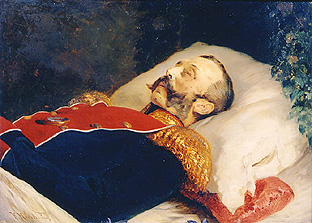 Zar Alexander II. auf dem Totenbett von Konstantin Jegorowitsch Makowski