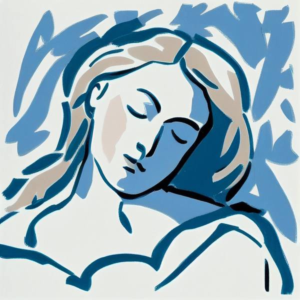 Sleeping woman 2 -inspired by Matisse von KUNSTKOPIE