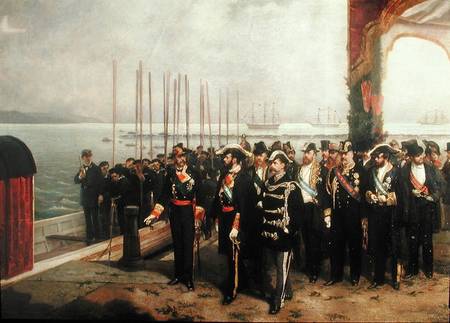 Embarkation of Amadeo I (1845-90) of Savoy for Spain von L. Alvarez