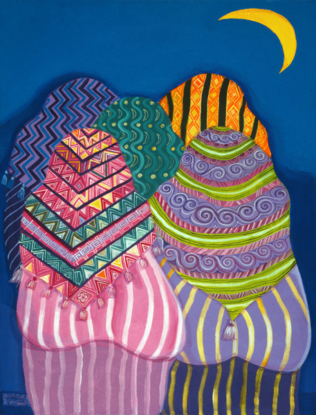 Bottoms in the Moonlight, 1990 (acrylic on canvas)  von Laila  Shawa