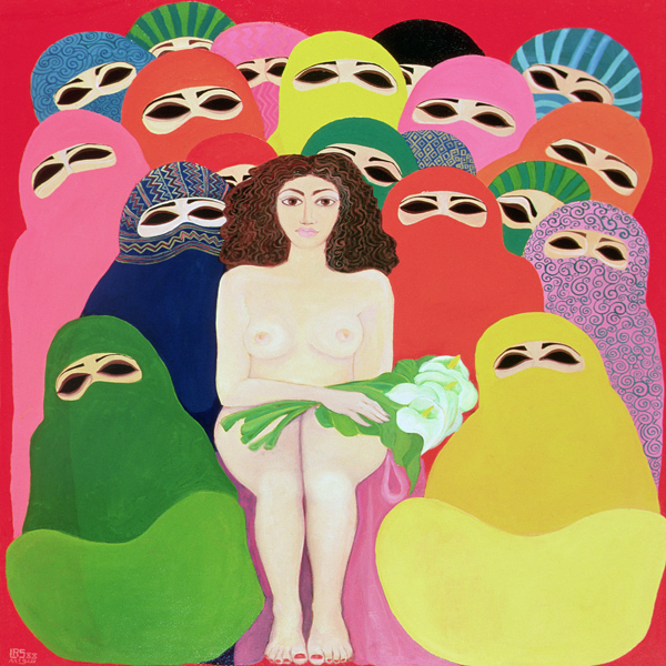 Bride of Galilee, 1989 (acrylic on canvas)  von Laila  Shawa