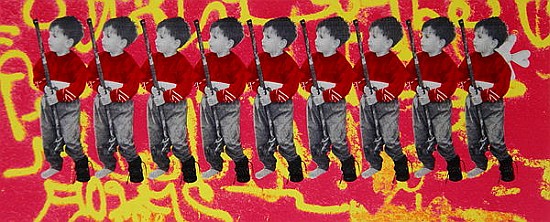 Children of War, children of peace, 1996 (silkscreen on canvas) (see also 279269)  von Laila  Shawa