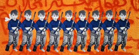 Children of War II. 1995 (silkscreen on canvas)  von Laila  Shawa