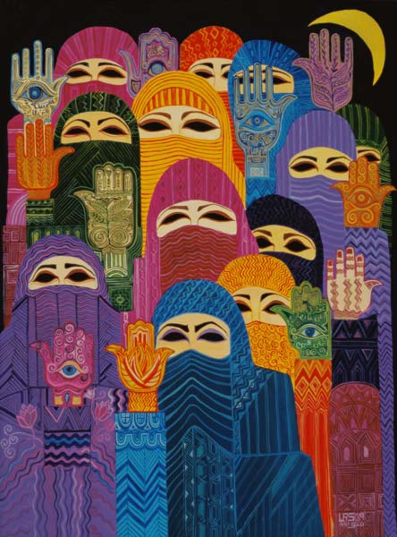 The Hands of Fatima, 1989 (oil on canvas)  von Laila  Shawa