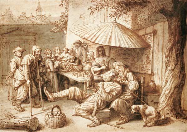 The Dentist (pen & ink and wash on paper) 1856