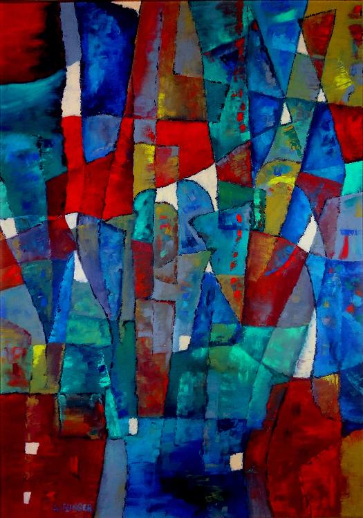 Abstrakt I – rot, grün, blau
 von Peter Lanzinger