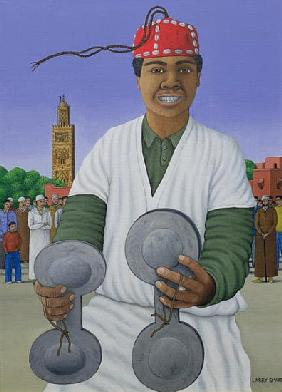 Pursued by Gnawa, 1990 (acrylic on linen) 