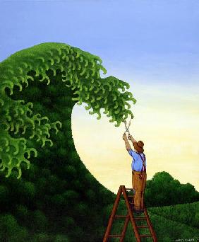 Topiary Wave (acrylic on linen) 