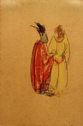 Ohne Titel (Ortrúd und Elsa von Brabant im Streitgespräch) 1919