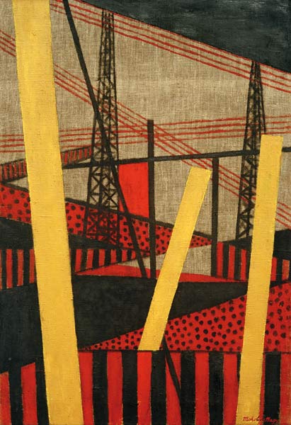 Radio und Eisenbahnlandschaft von László Moholy-Nagy