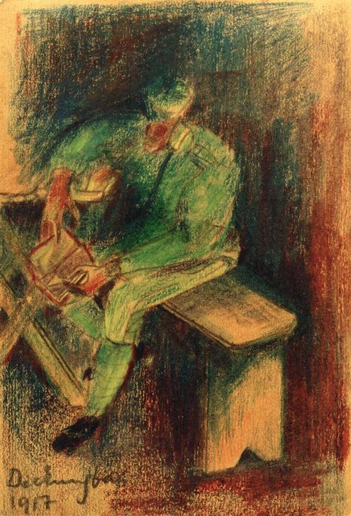 (Soldat beim) Deckungsbau von László Moholy-Nagy