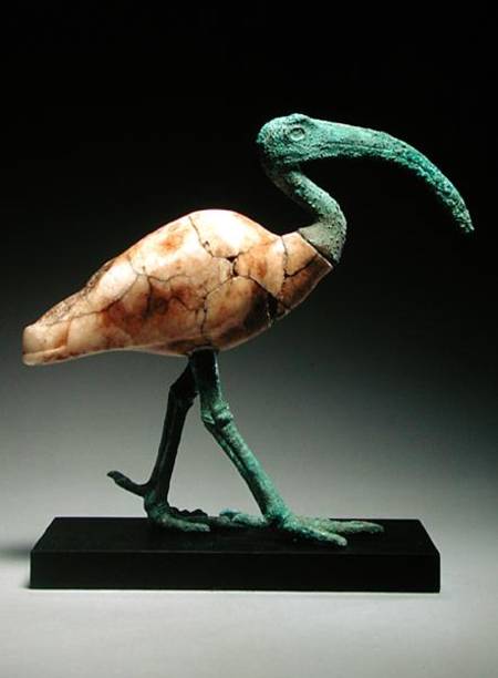 Ibis (bronze & alabaster) von Late Period Egyptian