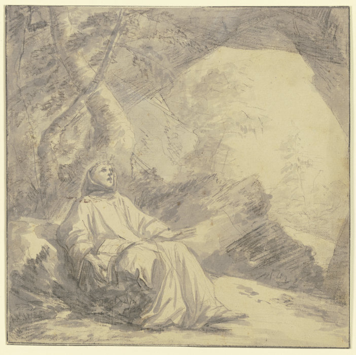 Der Heilige Franziskus in der Höhle von Laurent de La Hire