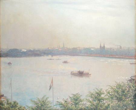 View of the Inner Alster Lake von Laurits Regner Tuxen