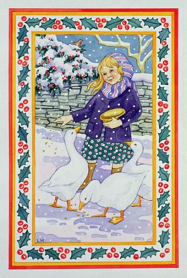 Christmas Geese  von Lavinia  Hamer