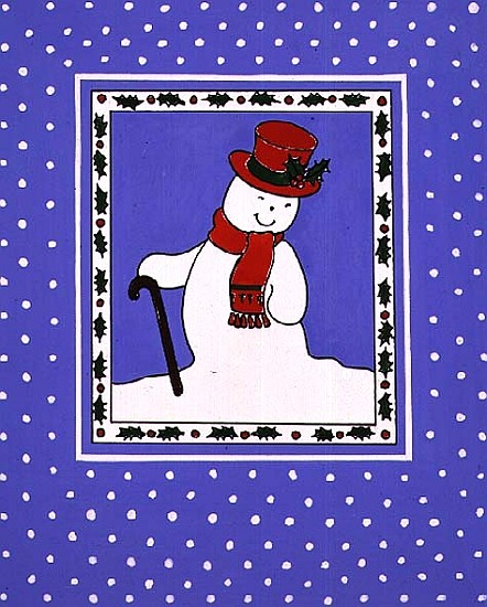 Snowman with his Walking Stick  von Lavinia  Hamer