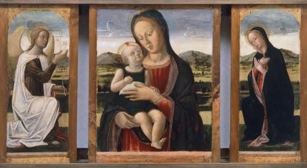 L.Bastiani, Maria mit Kind u.Verkuendig. von Lazzaro Bastiani