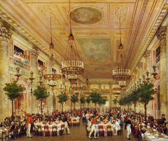Feast at the Tuileries to Celebrate the Marriage of Leopold I (1790-1865) to Princess Louise of Orle von Le Baron Attalin