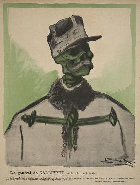 General de Galliffet, ehemaliger Kriegsminister, Illustration aus Lassiette au Beurre: Nos Generaux 1902