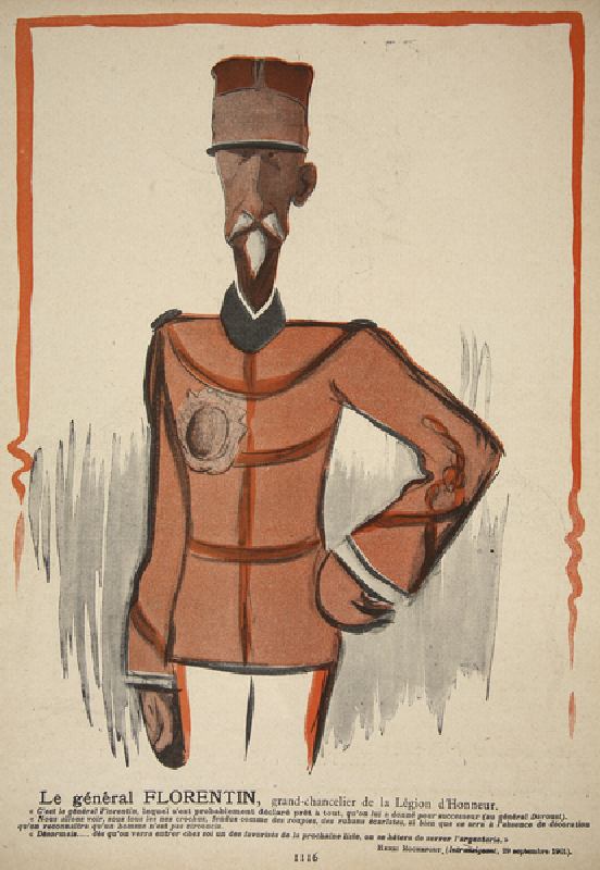 General Florentin, Kanzler der Ehrenlegion, Illustration aus Lassiette au Beurre: Nos Generaux von Leal de Camara