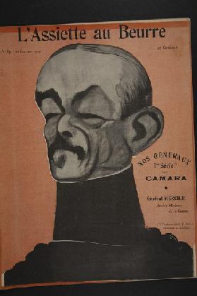 General Mercier, ehemaliger Kriegsminister, Illustration aus Lassiette au Beurre: Nos Generaux 1902