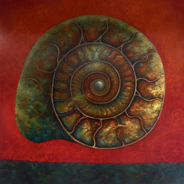 Ammonite Red and Green von Lee Campbell