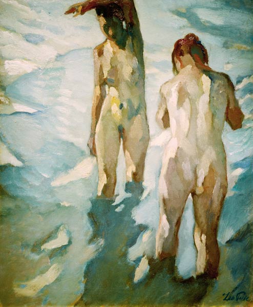 Akte im Wasser, 1914. von Leo Putz