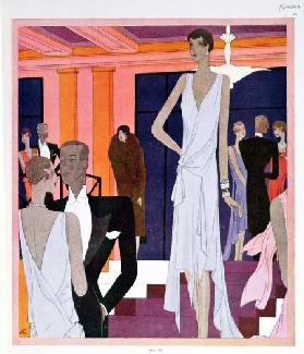 Das Miramar in Cannes,  Modeteller aus der Zeitschrift "Femina" 1928